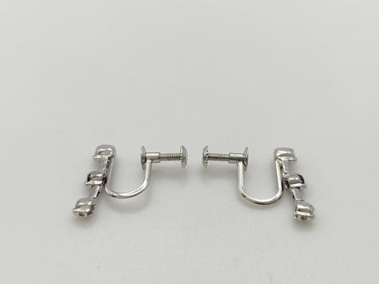 Colored Stone and Transparent Stone K14WG 1.5g Earrings 