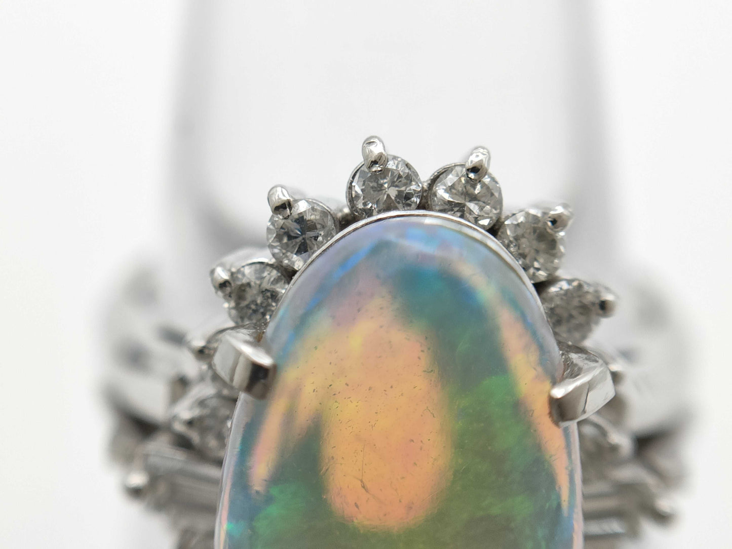 OP3.17ct D0.60ct PT900 10.3g Ring 