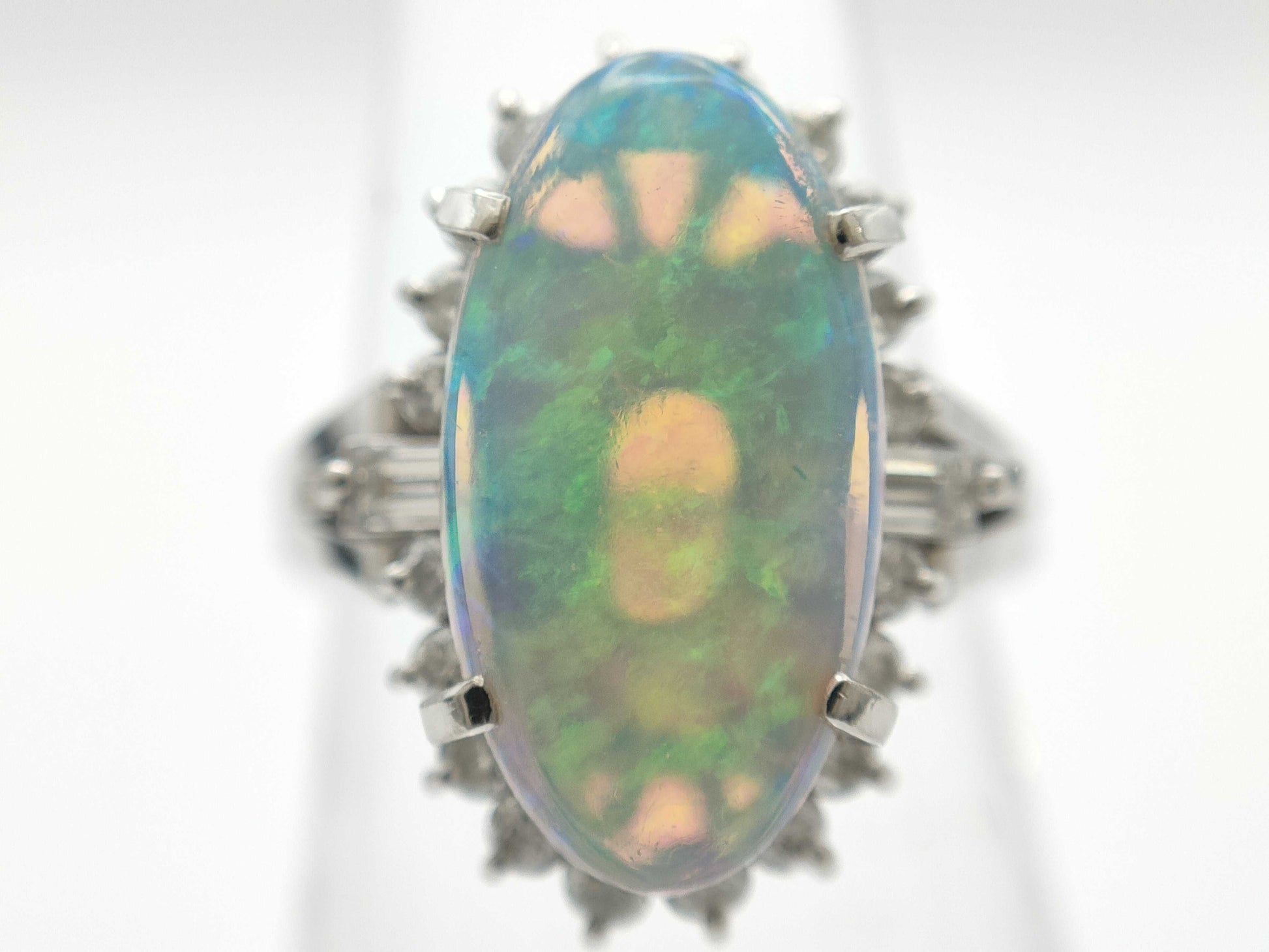 OP3.17ct D0.60ct PT900 10.3g Ring 