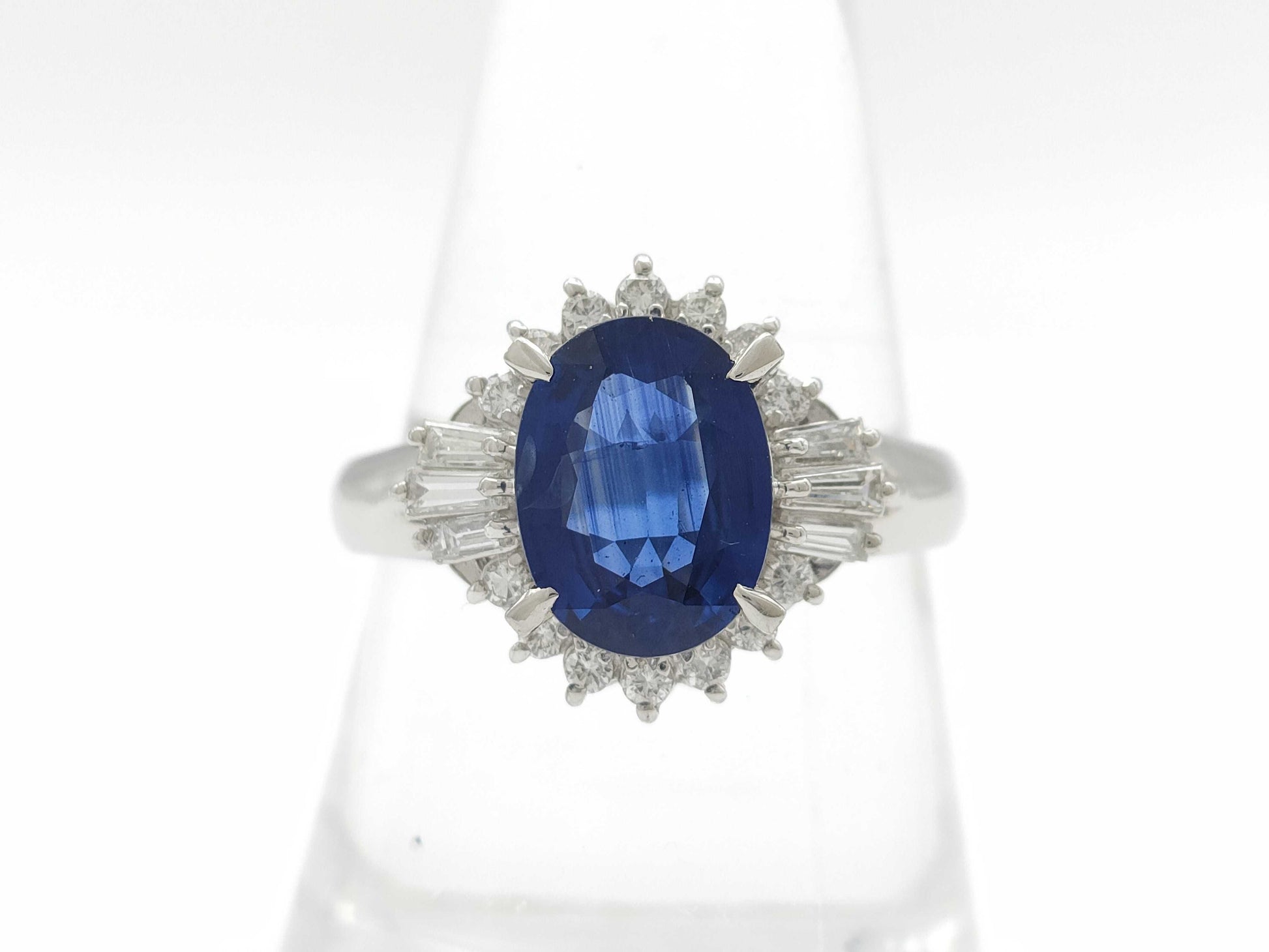 S2.79ct D0.44ct PT900 8.6g Ring 