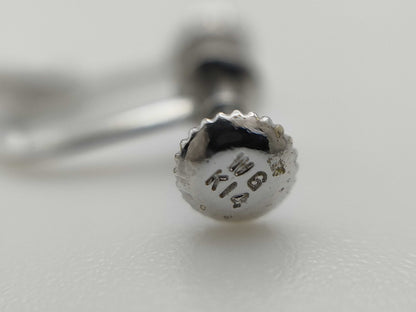 Pearl diameter: approx. 8.2-8.3mm, 14K White Gold, 2.9g, Earrings 