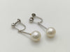 Pearl diameter: approx. 8.2-8.3mm, 14K White Gold, 2.9g, Earrings 