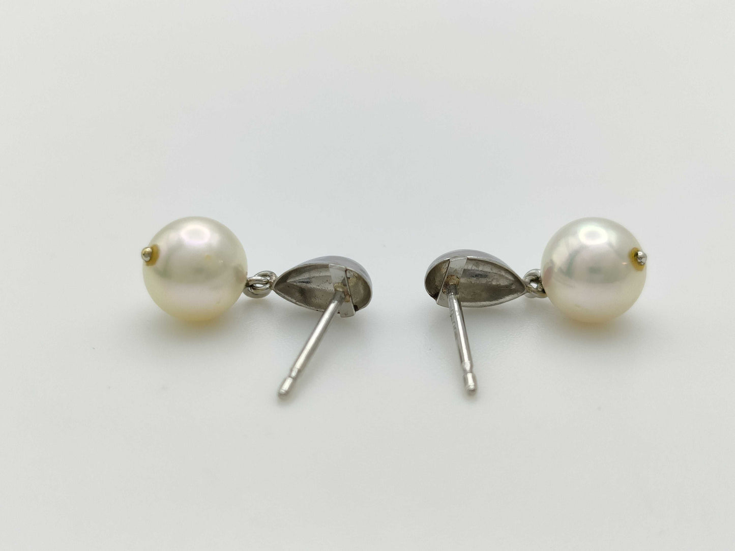 Pearl diameter approximately 7.6mm*2 PT900 2.2g Earrings 