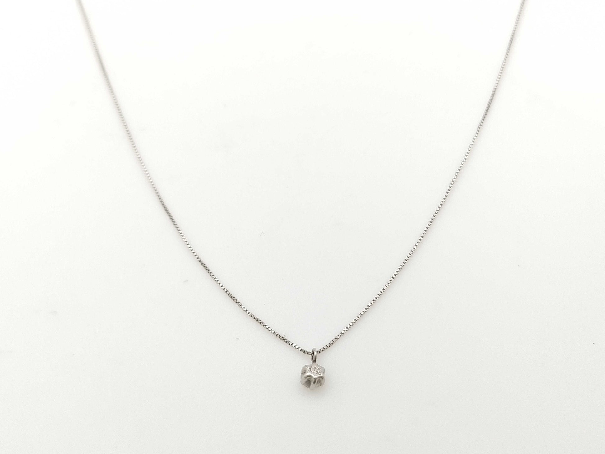 D0.10ct PT900/850 1.1g Necklace 
