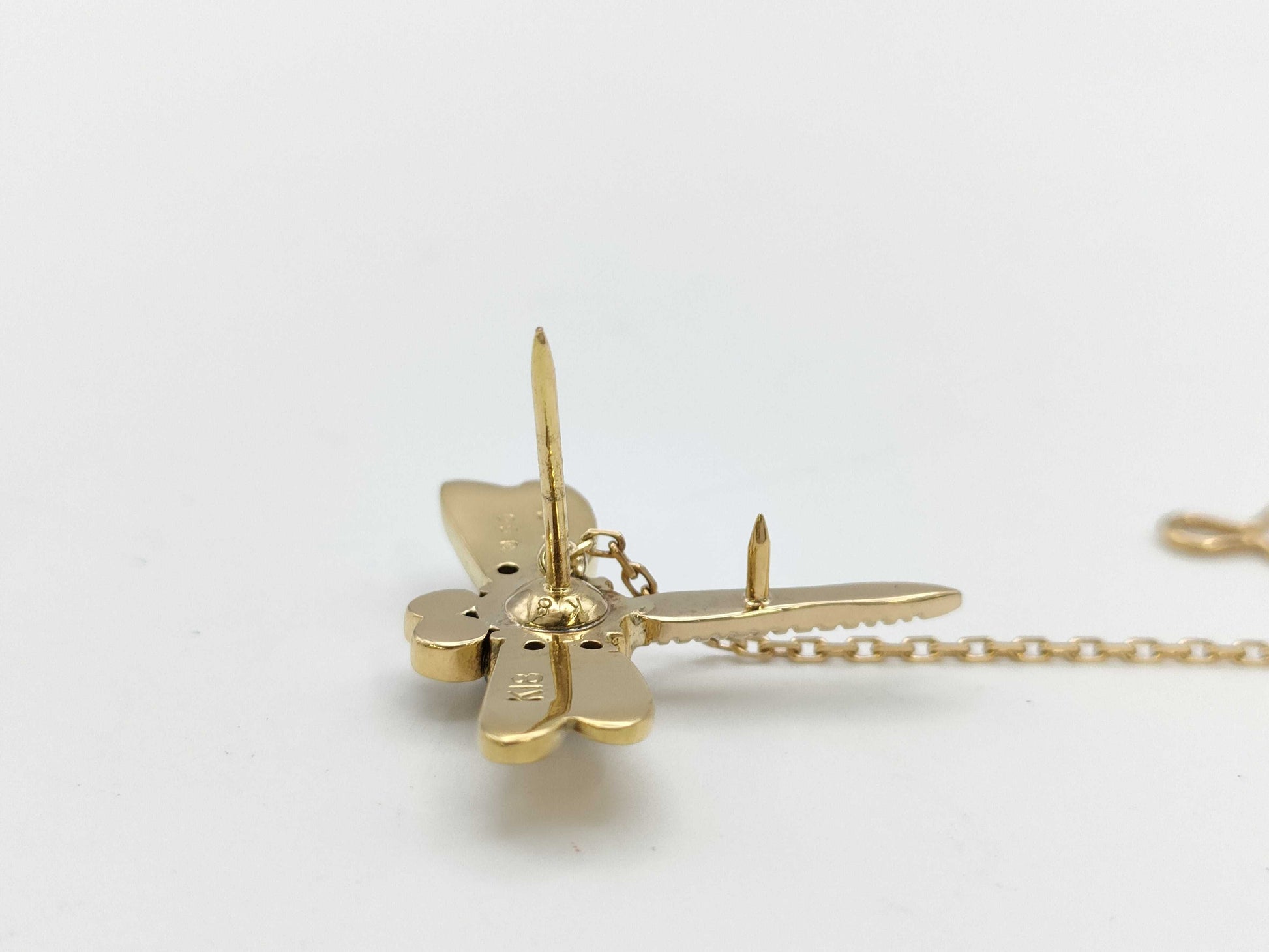 S 0.86ct D 0.12ct K18 4.2g Tie pin/cufflinks 