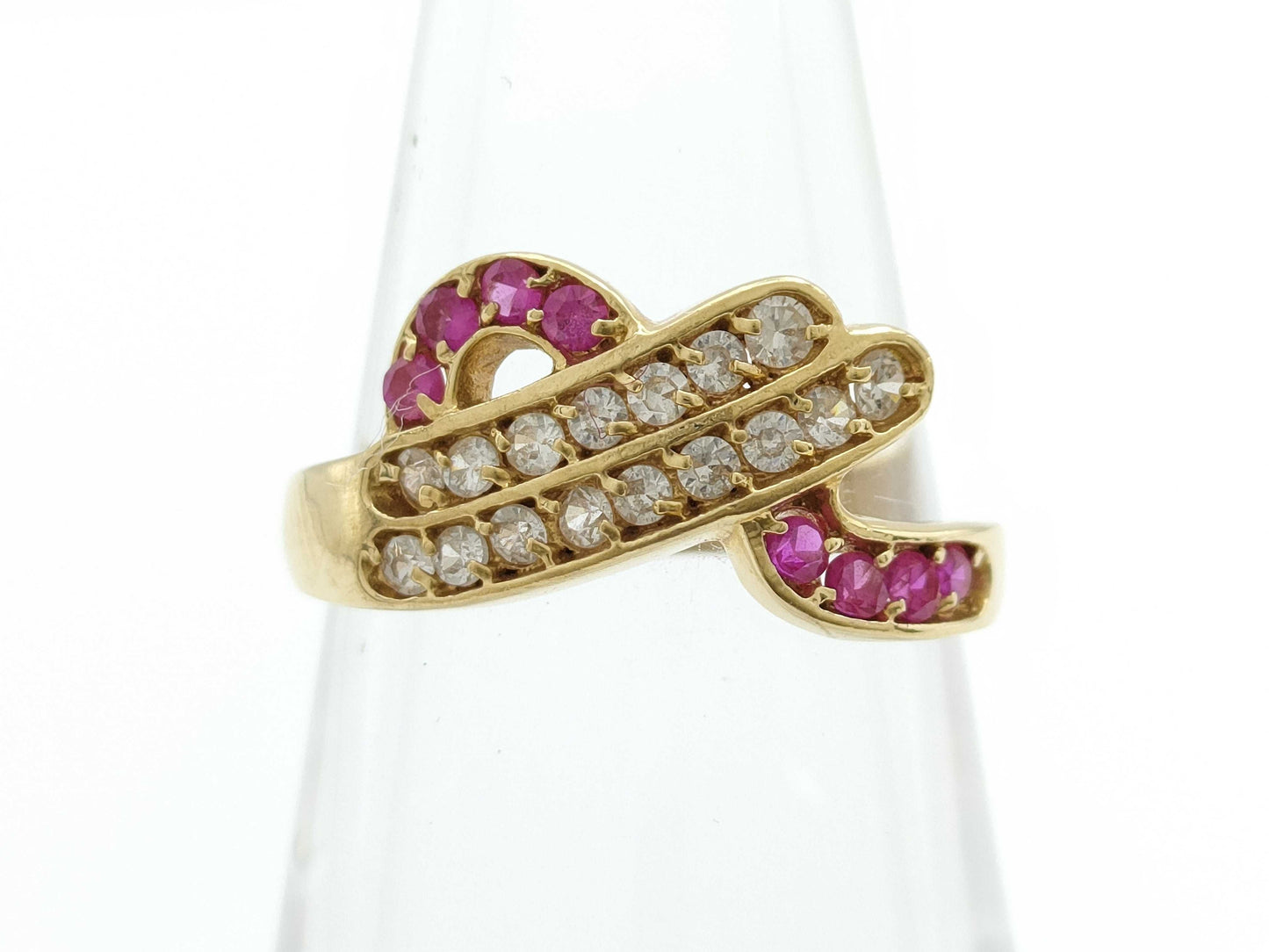 Colored Stone, Transparent Stone, K14, 2.7g Ring 