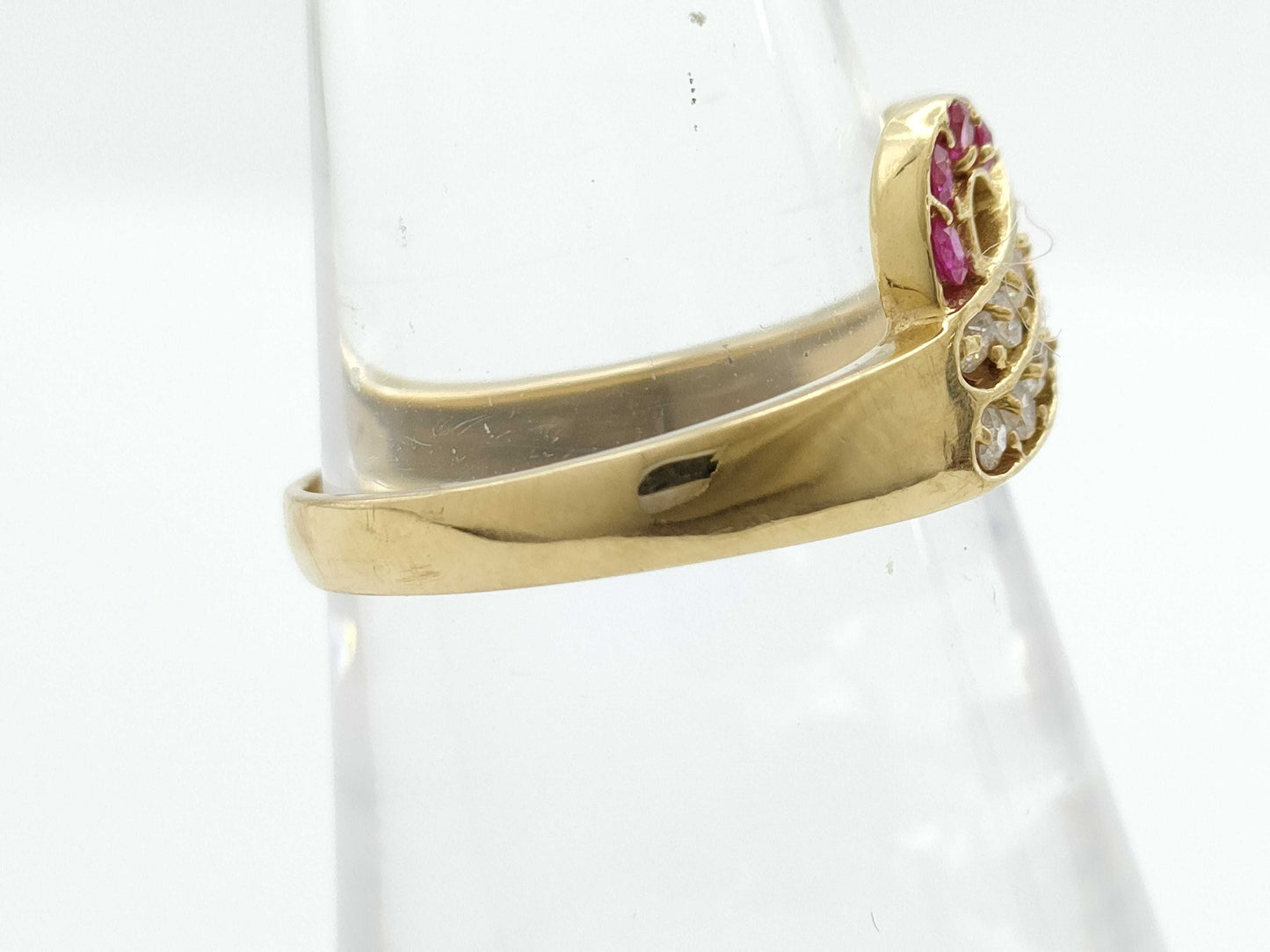 Colored Stone, Transparent Stone, K14, 2.7g Ring 