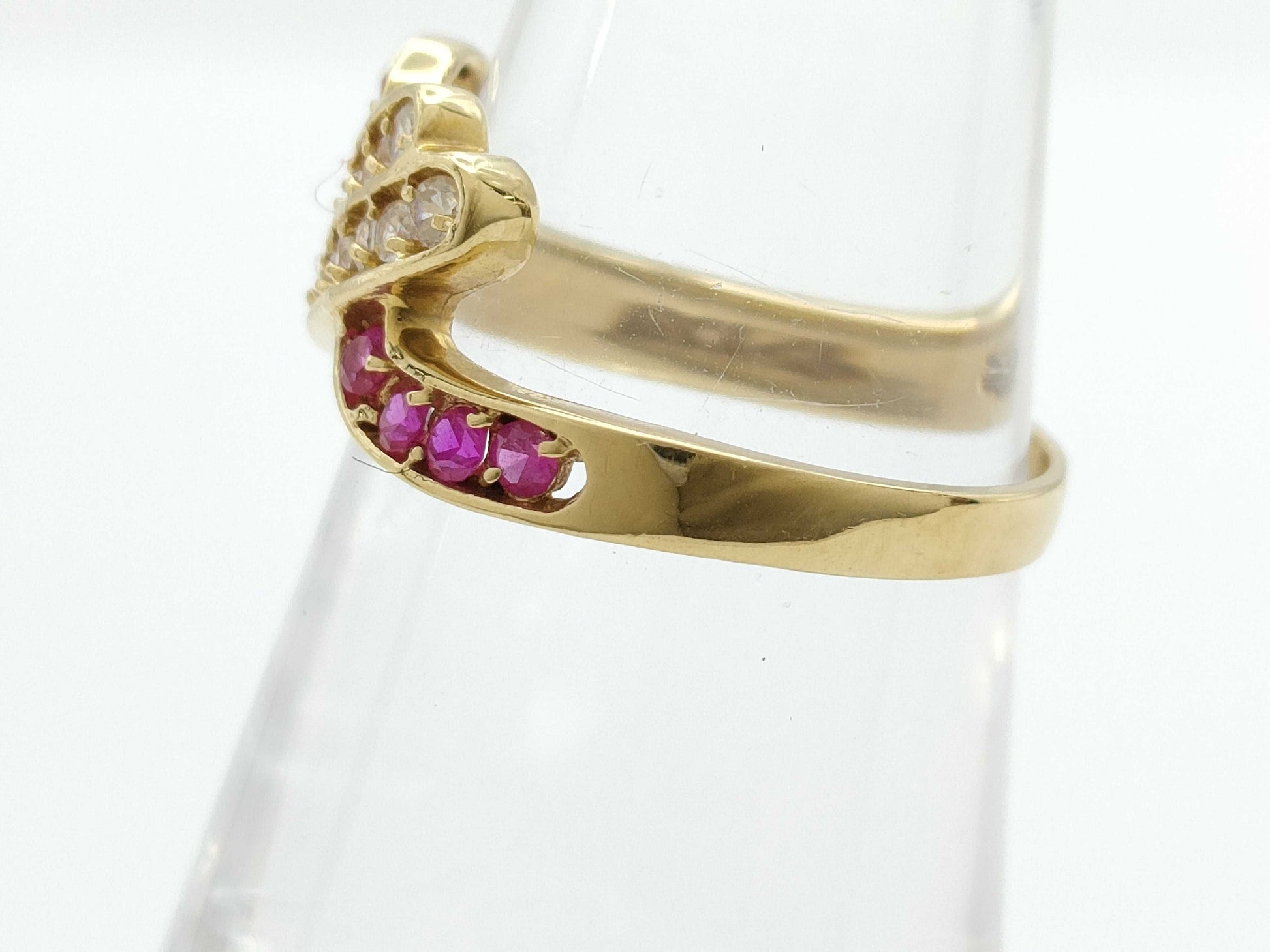 Colored Stone, Transparent Stone, K14, 2.7g Ring 