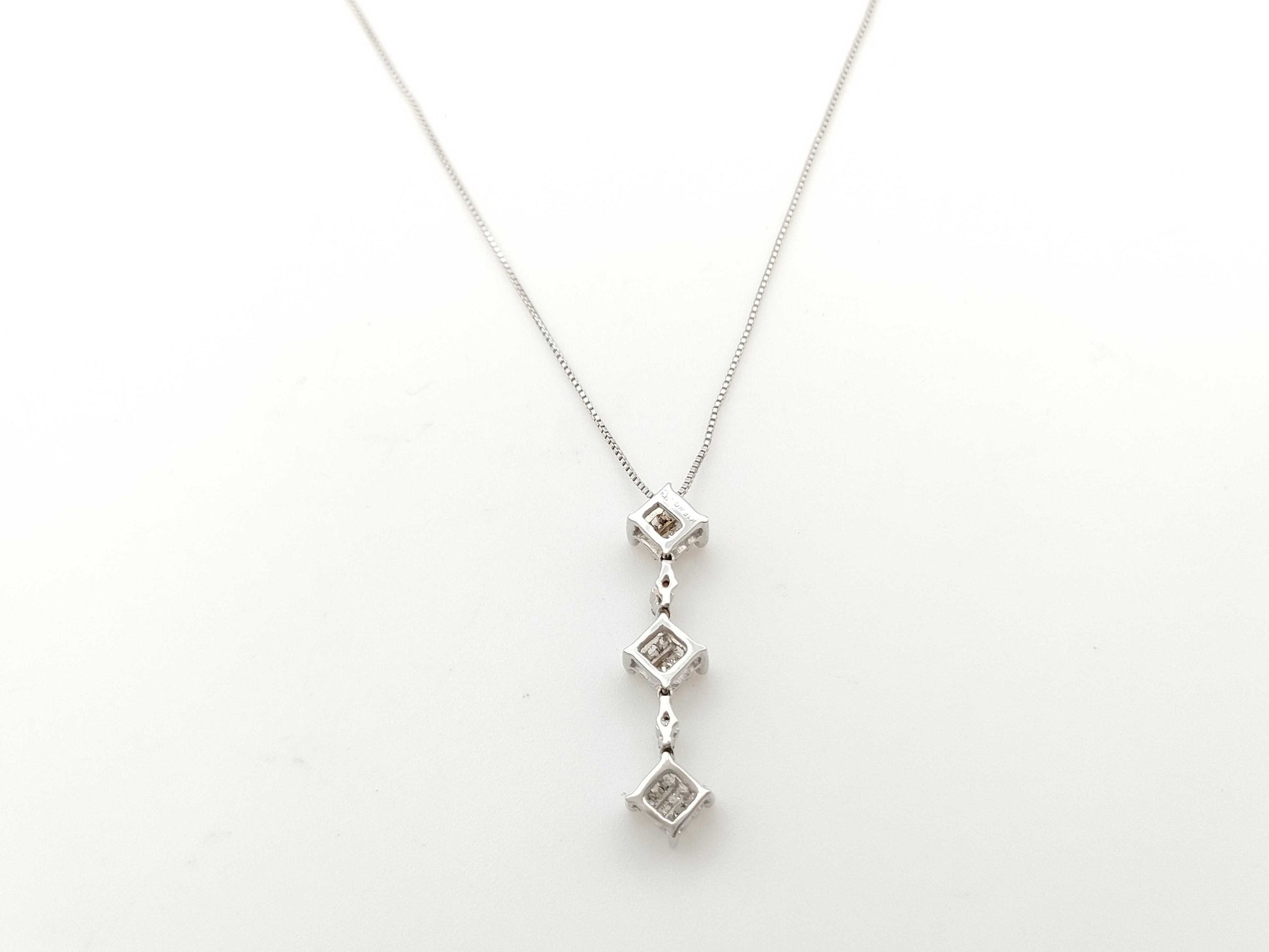 D0.33ct K18WG 3.4g Necklace 