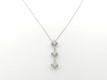 D0.33ct K18WG 3.4g Necklace 