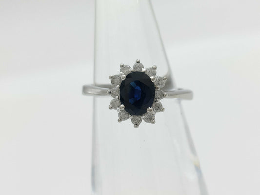 S 0.95ct D 0.21ct PT900 3.6g Ring 