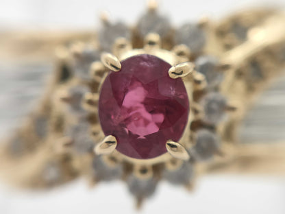 Ruby and Diamond K18/PT900 4.9g Ring 