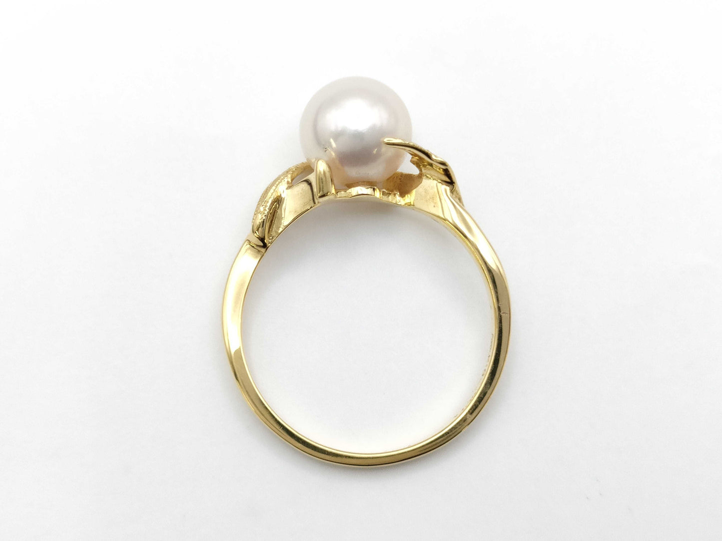 MIKIMOTO Pearl Ring, 7.7mm Diameter, 18K Gold, 2.7g 