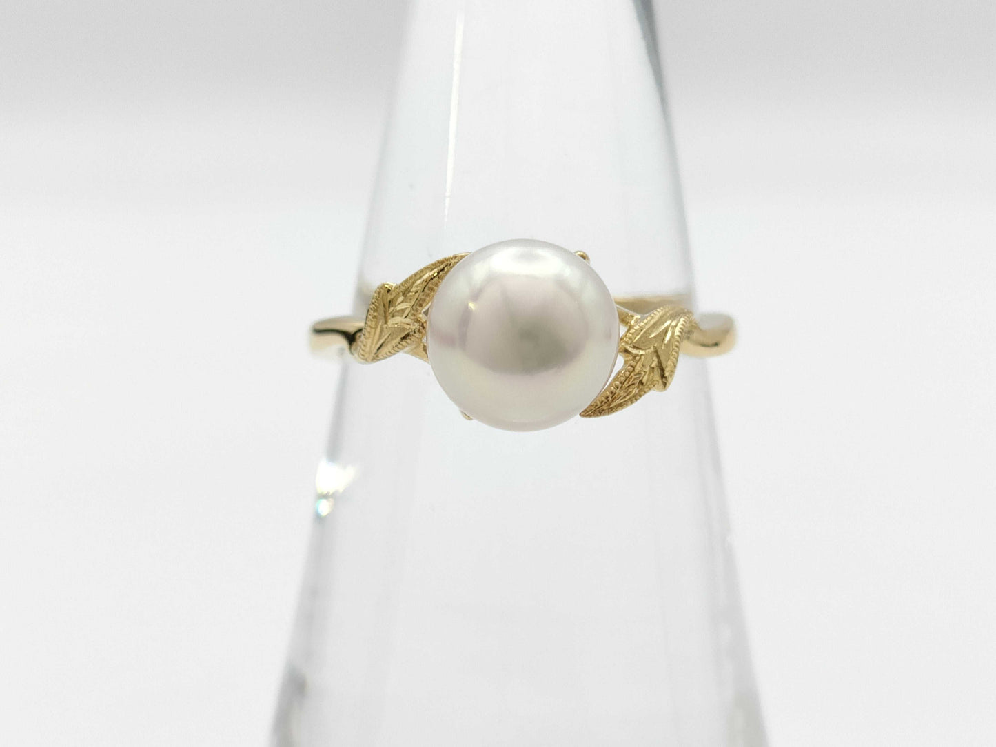 MIKIMOTO Pearl Ring, 7.7mm Diameter, 18K Gold, 2.7g 