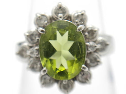 Colored Stone D0.32ct PT900 4.9g Ring 