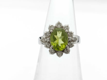 Colored Stone D0.32ct PT900 4.9g Ring 