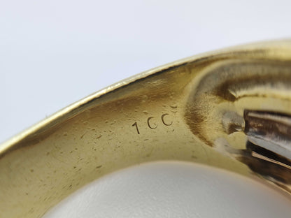 D1.00ct K18/PT900 9.6g Ring 