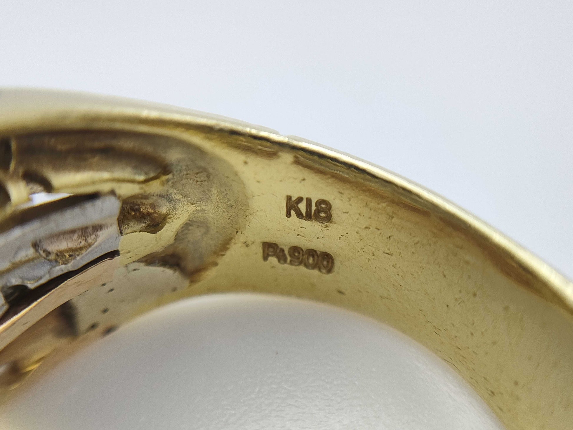 D1.00ct K18/PT900 9.6g Ring 