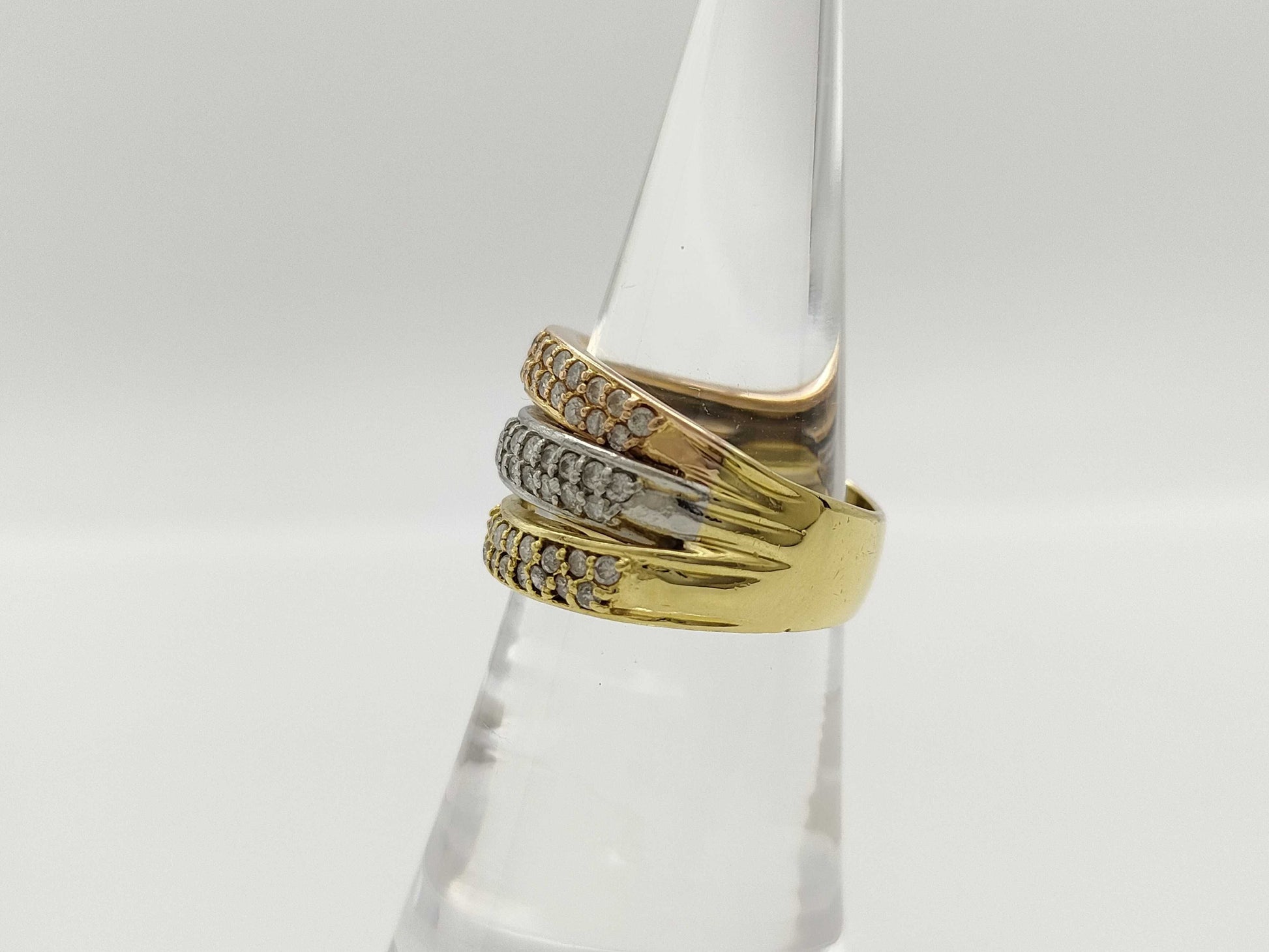 D1.00ct K18/PT900 9.6g Ring 