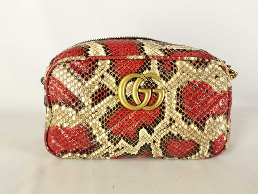 GUCCI GUCCI GG Marmont Python Shoulder Bag 447632