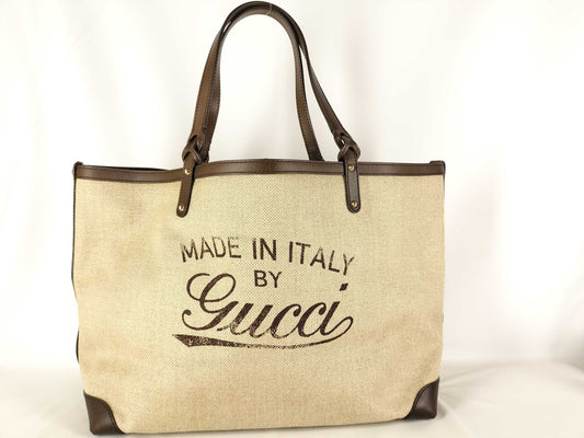 GUCCI GUCCI Craft Canvas Tote Bag with Pouch 247207 002123 Tote Bag