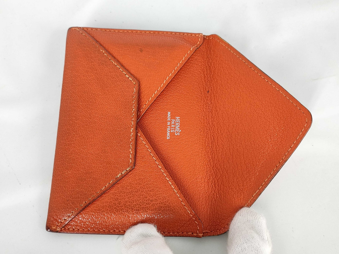 HERMES HERMES Envelope PM Leather Business Card Case Card Case/Pass Case/Business Card Holder