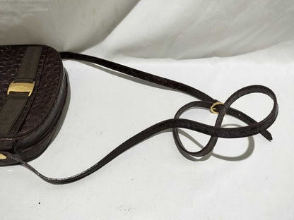 Salvatore Ferragamo Vara Shoulder Bag Crocodile Shoulder Bag