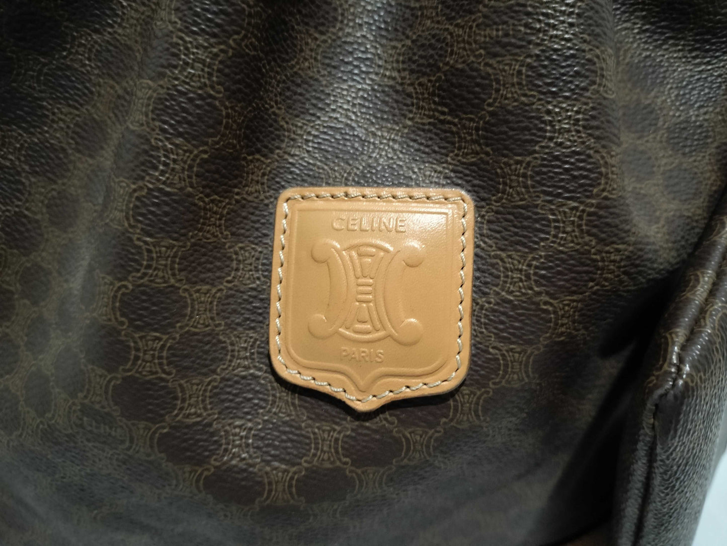 CELINE Macadam Drawstring Shoulder Bag