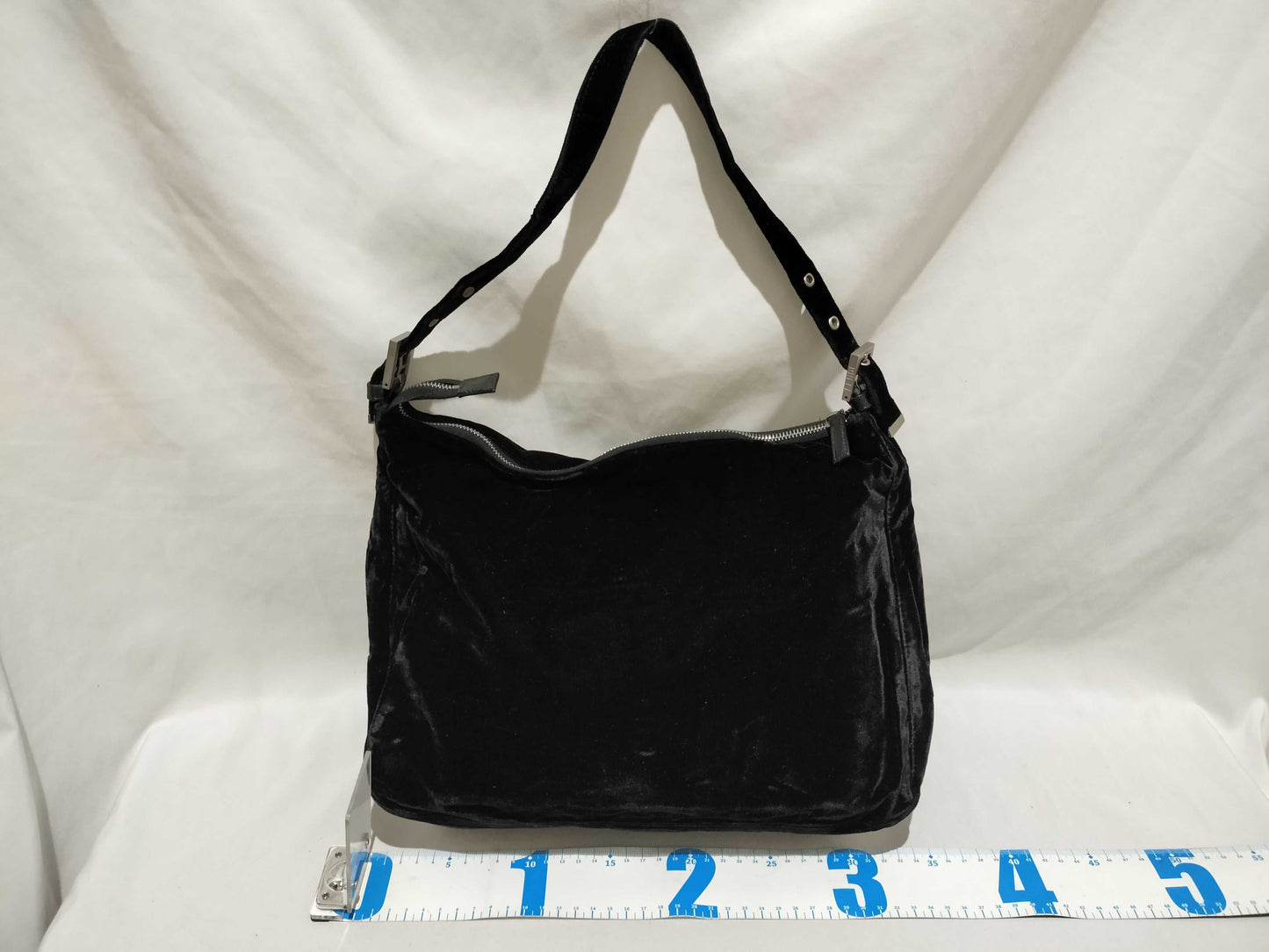 FENDI Suede Black Handbag Shoulder Bag