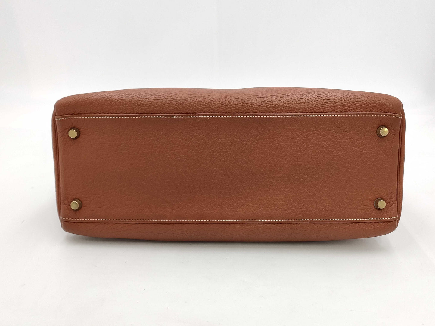 HERMES Kelly 35 Taurillon Clemence 2-Way Bag with "Y" Stamp, Gold Hardware, Handbag