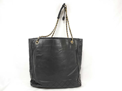 CHANEL Lambskin Quilted Tote Bag