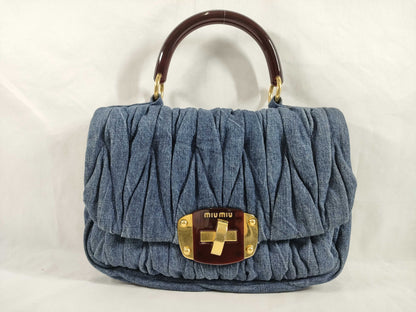 miu miu miu miu denim tortoiseshell handbag Matelasse handbag
