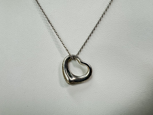 Tiffany & Co. Open Heart Tiffany SV925 Open Heart Necklace 3.3g 41cm Necklace