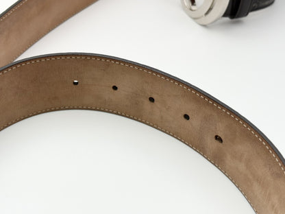 GUCCI Guccissima Gucci 411924 Interlocking G Guccissima Leather Belt 95/38 Brown Belt