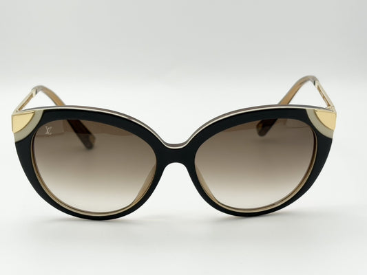 LOUIS VUITTON Z0620E Cat Eye 56□16-140 Sunglasses Amber Brown R0176 Case and Dust Bag Included