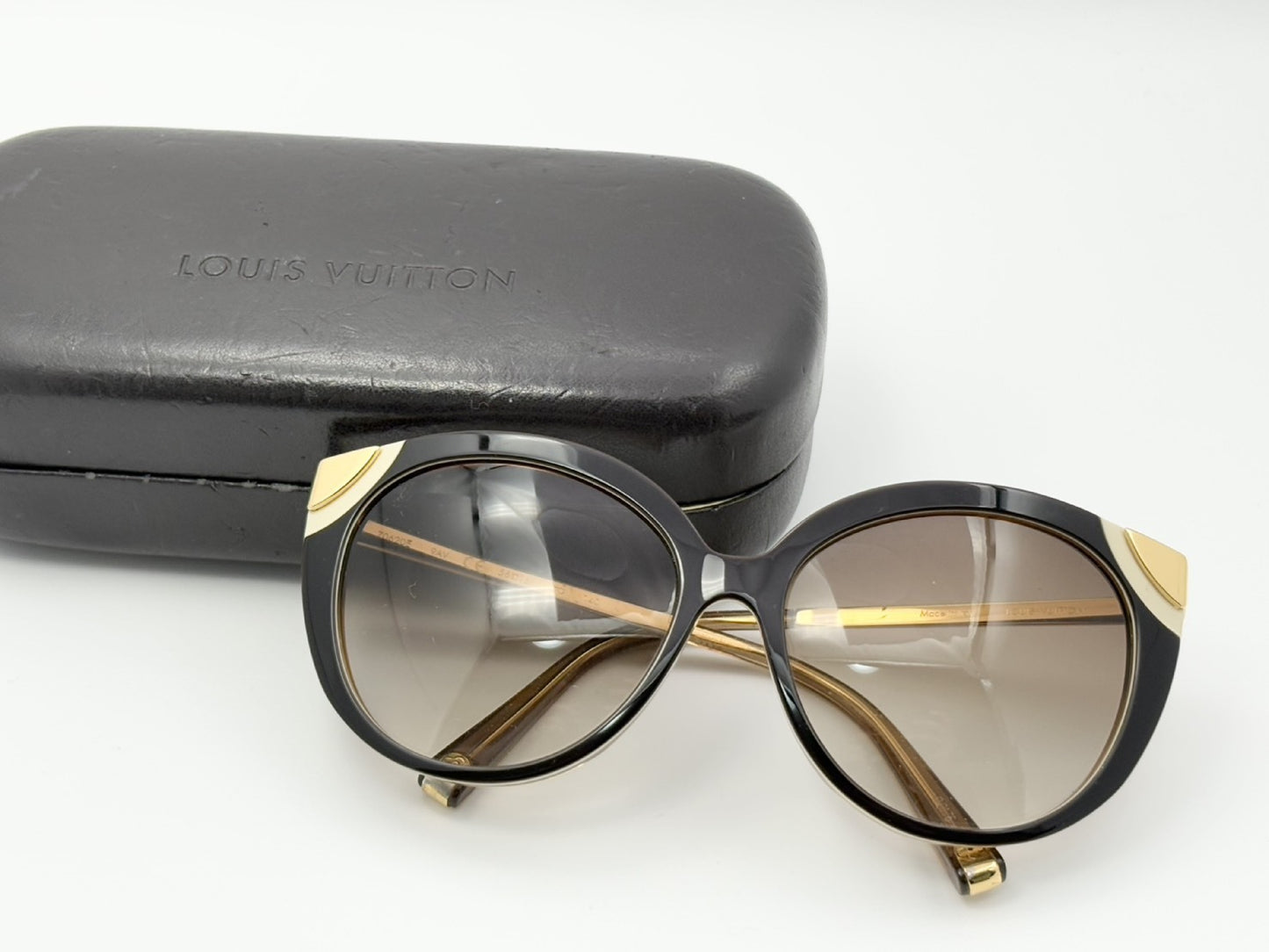 LOUIS VUITTON Z0620E Cat Eye 56□16-140 Sunglasses Amber Brown R0176 Case and Dust Bag Included