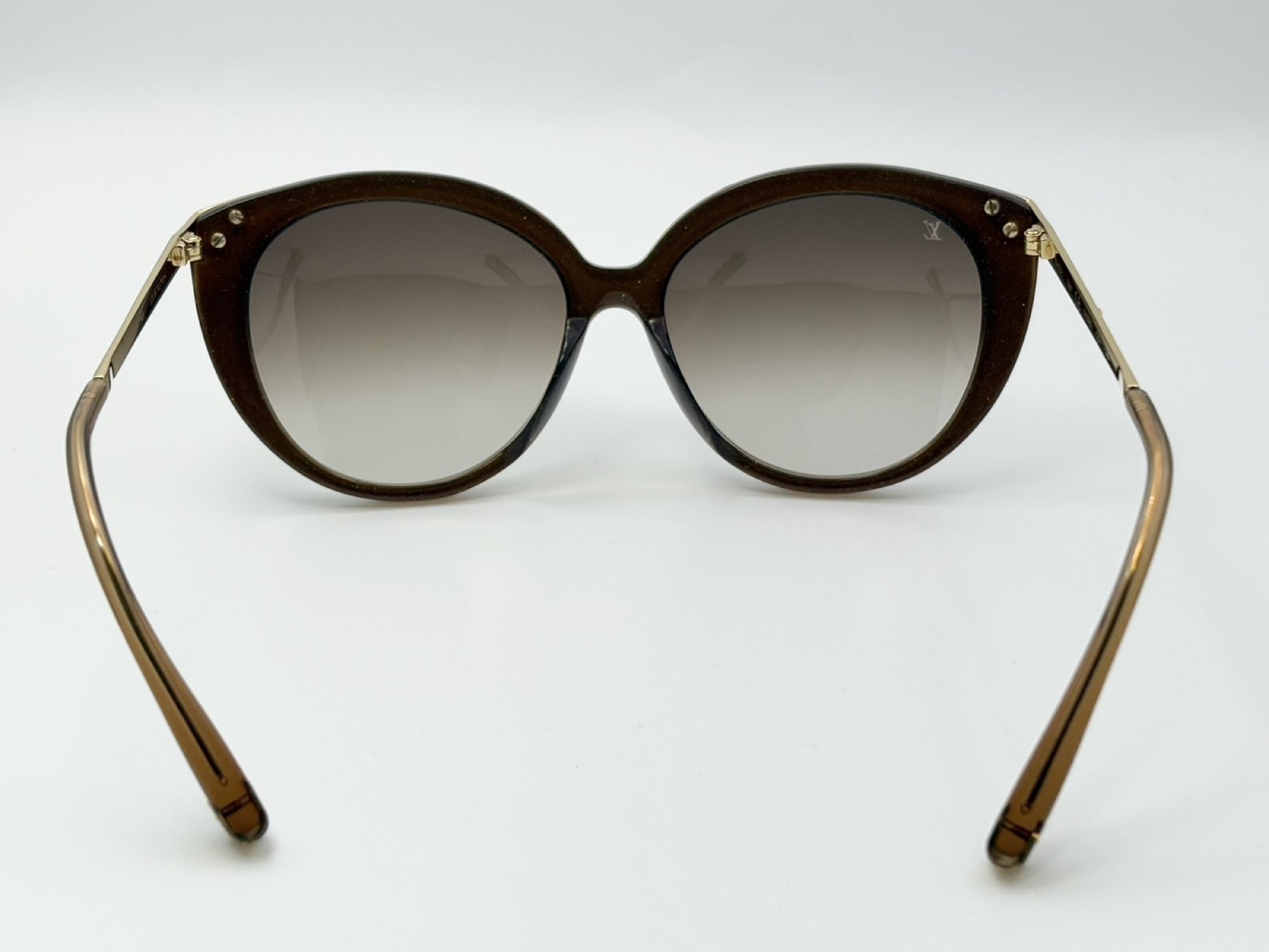 LOUIS VUITTON Z0620E Cat Eye 56□16-140 Sunglasses Amber Brown R0176 Case and Dust Bag Included