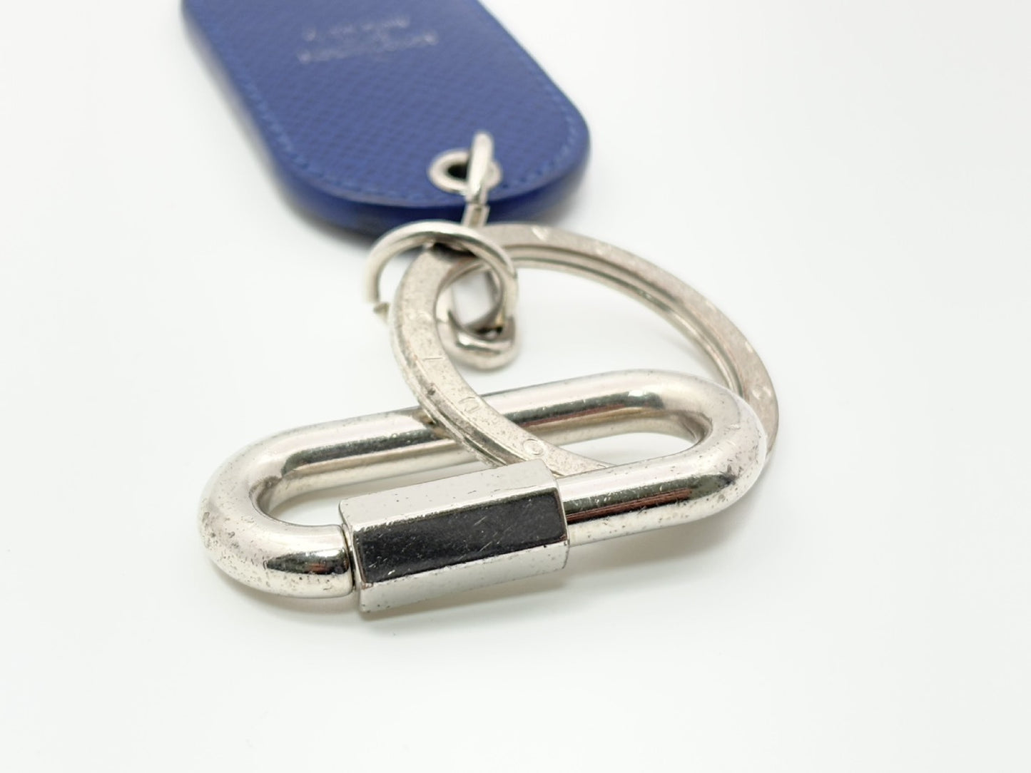LOUIS VUITTON M67779 Porte-Clés Military Tab Charm Key Ring Blue CX0159 Key Case/Key Holder
