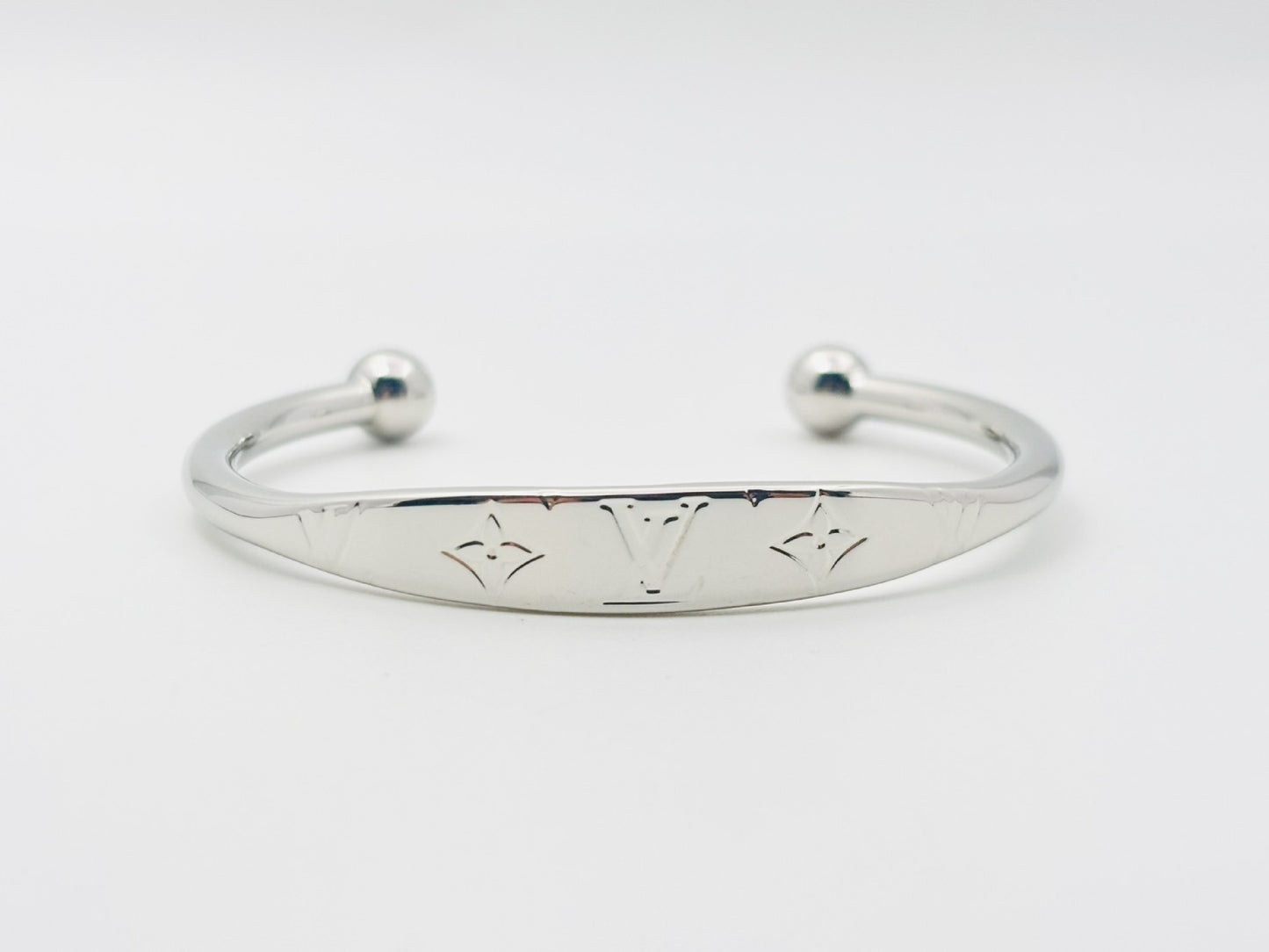 LOUIS VUITTON M64839 Jonques Monogram Bangle #M DI1107GP Silver Bracelet/Bangle