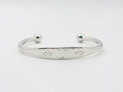 LOUIS VUITTON M64839 Jonques Monogram Bangle #M DI1107GP Silver Bracelet/Bangle