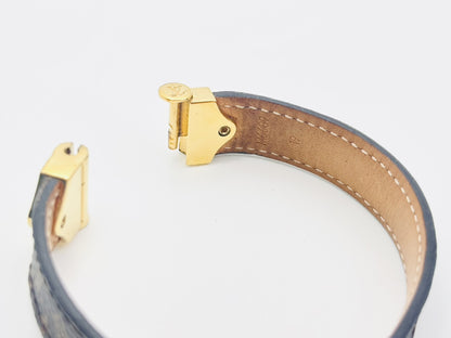 LOUIS VUITTON Monogram Spirit Bracelet M6689 PVC and Leather #19 Brown Monogram BC2158 Bracelet/Bangle
