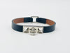 HERMES Microrival Leather Bracelet, □Q Stamp #S, Black/Silver, Bracelet/Bangle