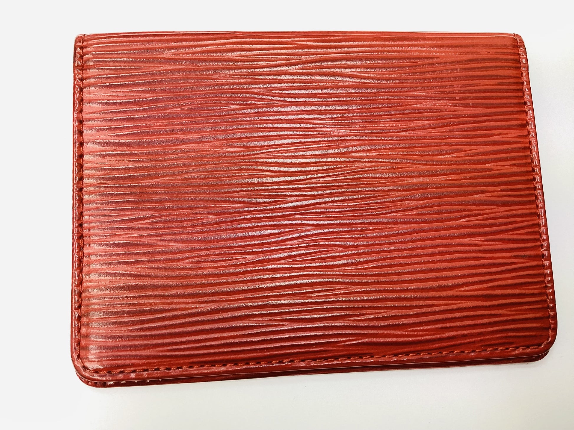 LOUIS VUITTON Epi Rouge Pass Case Card Case/Pass Case/Business Card Case