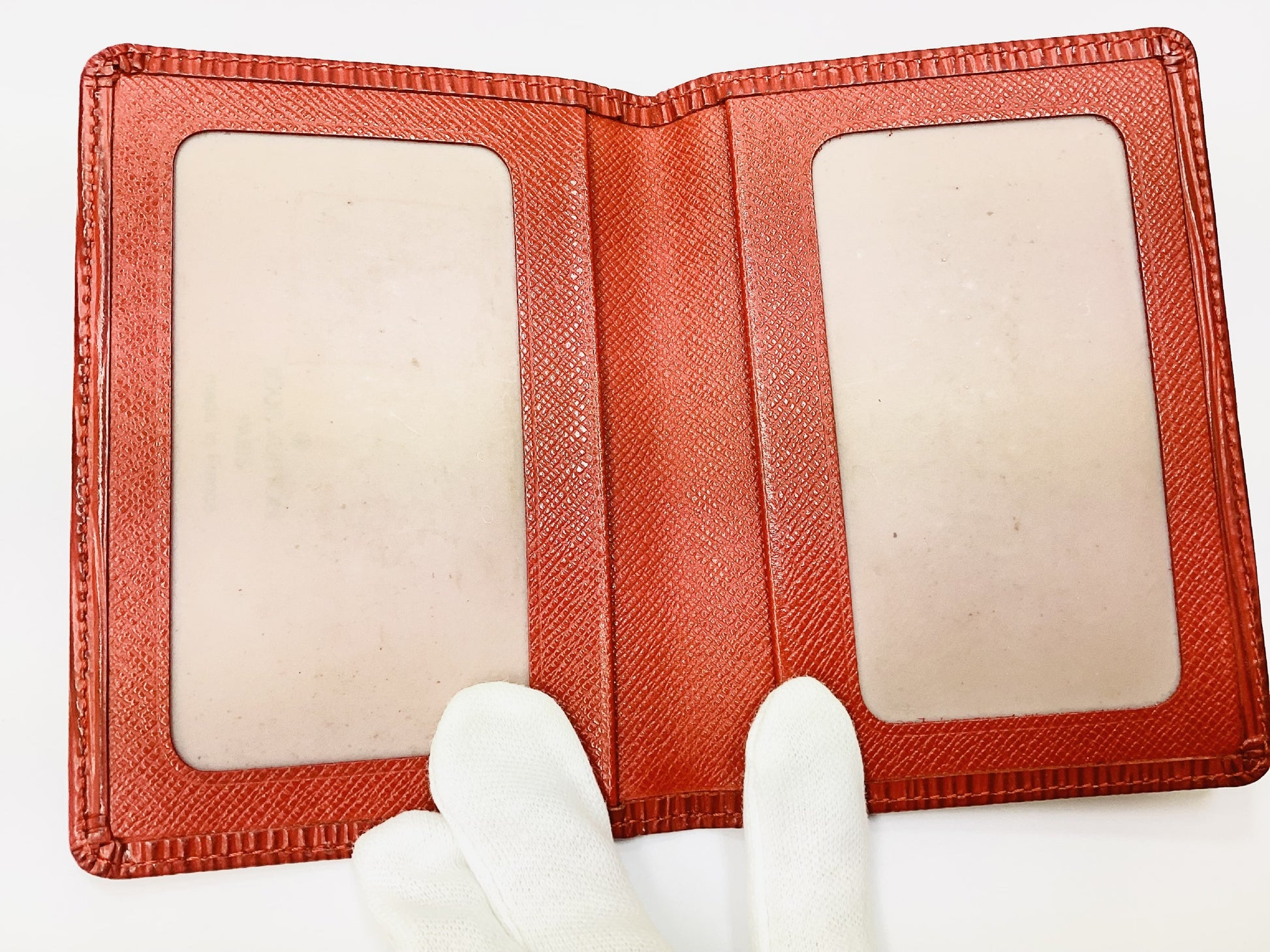 LOUIS VUITTON Epi Rouge Pass Case Card Case/Pass Case/Business Card Case