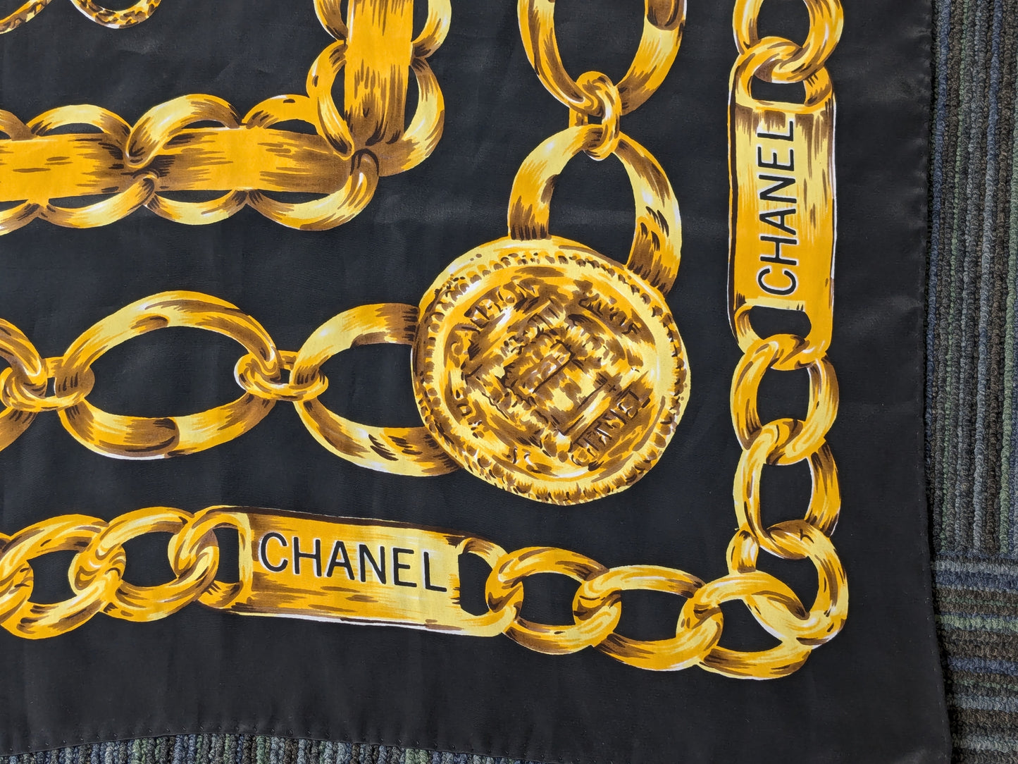 CHANEL Coco Mark Cambon Scarf, Approx. 85 x 85cm