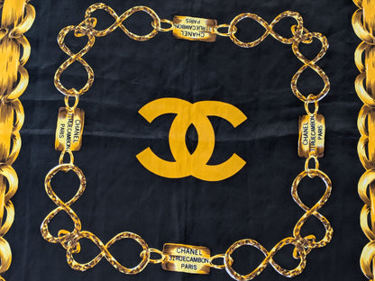CHANEL Coco Mark Cambon Scarf, Approx. 85 x 85cm