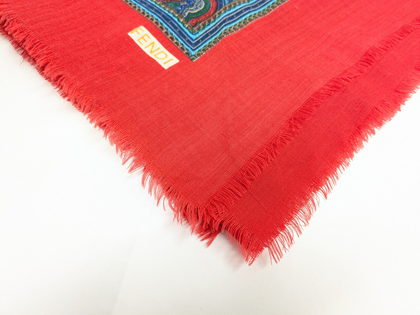 FENDI Large Stole, Paisley Pattern, Approx. 130 x 130cm, Other Apparel