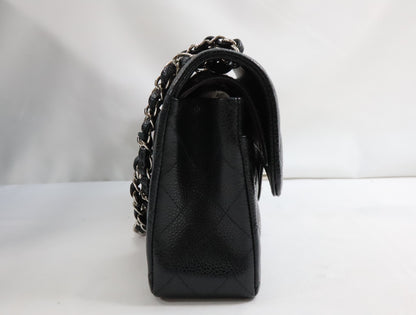 CHANEL Caviar Skin Matelasse 23 Double Flap Shoulder Bag