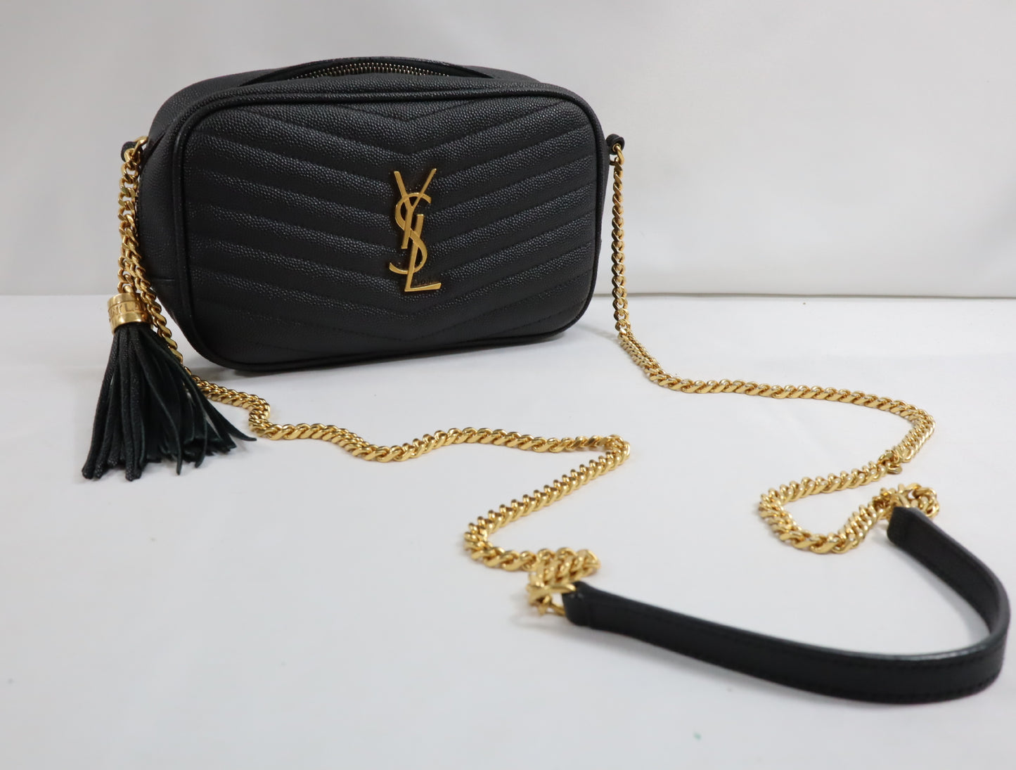 Yves Saint Laurent Lou Leather Chain Shoulder Bag 618057