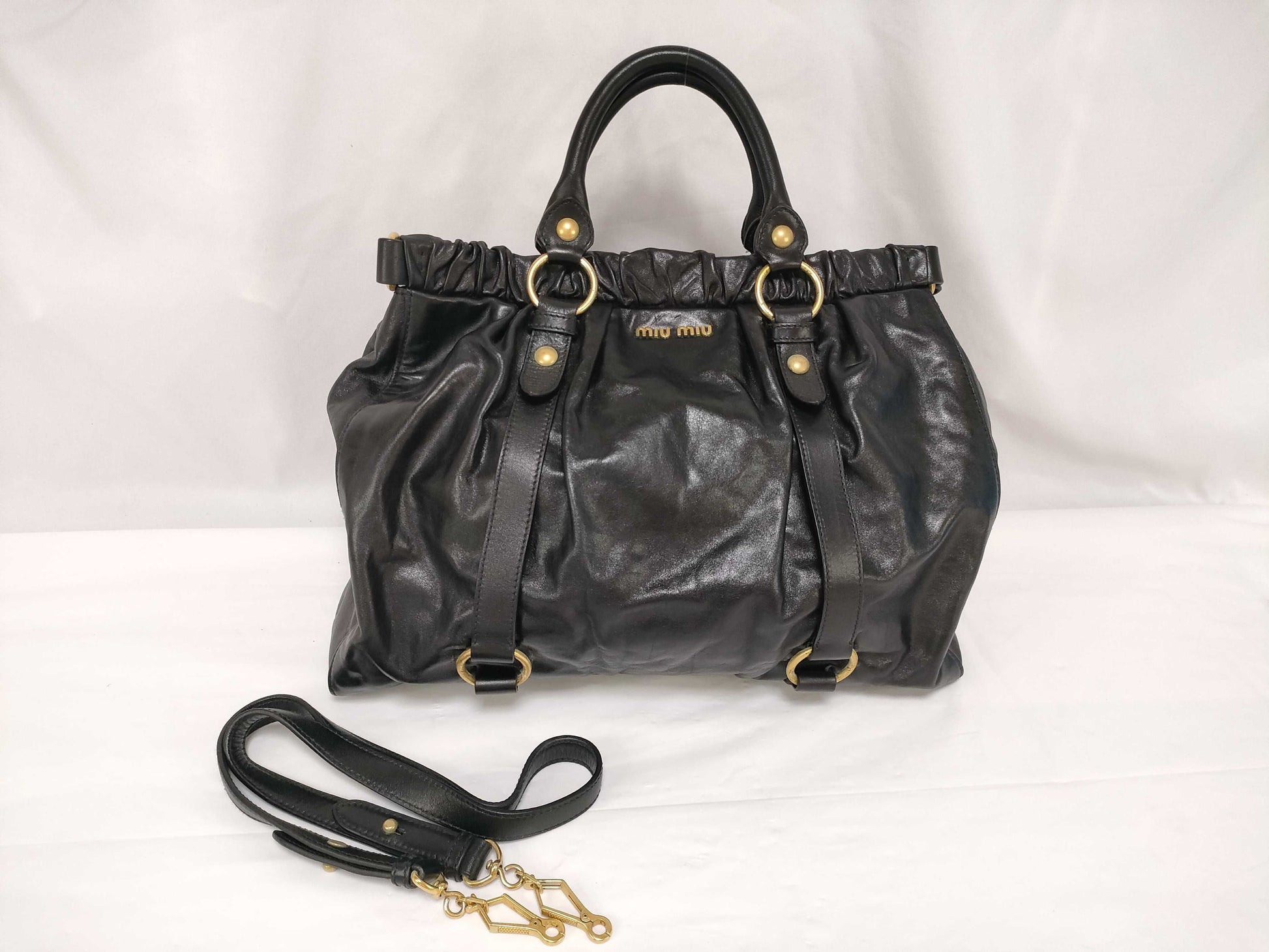 Miu Miu Vitello Luxe 2-Way Handbag